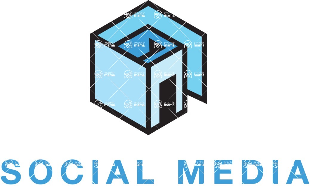 Business Logo Templates - vector graphics in a pack from GraphicMama - Creative Social Media Network Logo Template